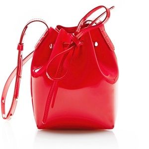 Mansur Gavriel mini mini red bucket bag